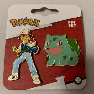 Pokémon Ash and Bulbasaur Enamel Pin Set — BoxLunch Exclusive